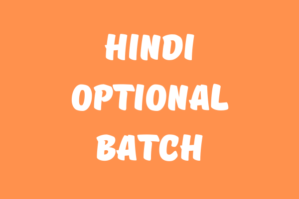 HINDI Optional Batch