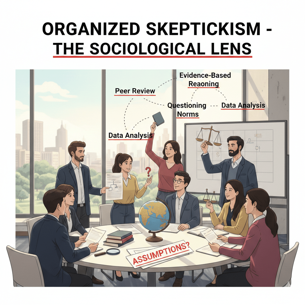 Sociological Visualization of Critical Scrutiny and Scientific Rigor