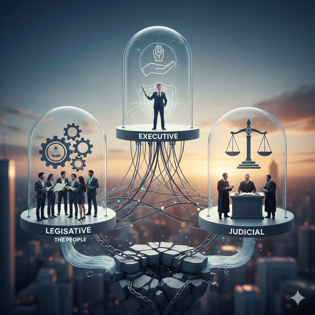 Sociological Visualization of the Three Branches of Power