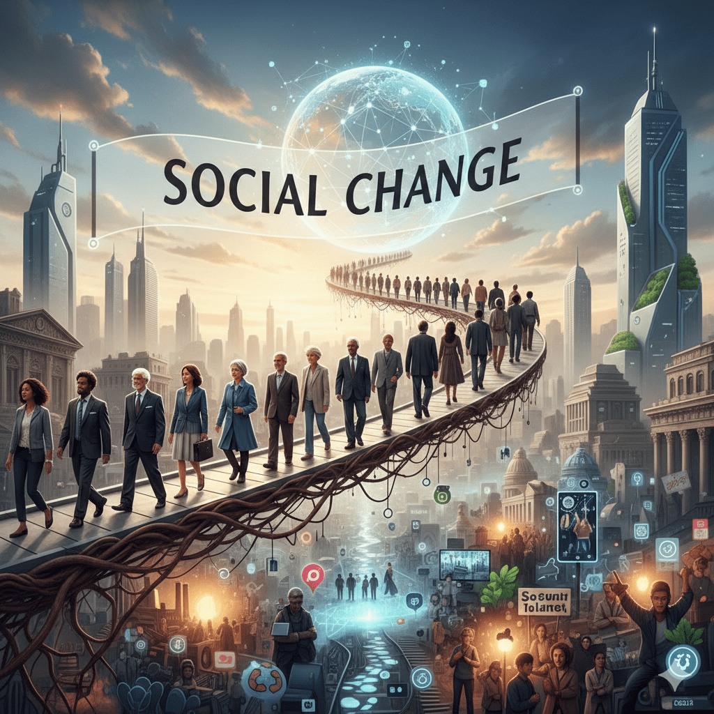 Sociological Visualization of Social Change and Transformation