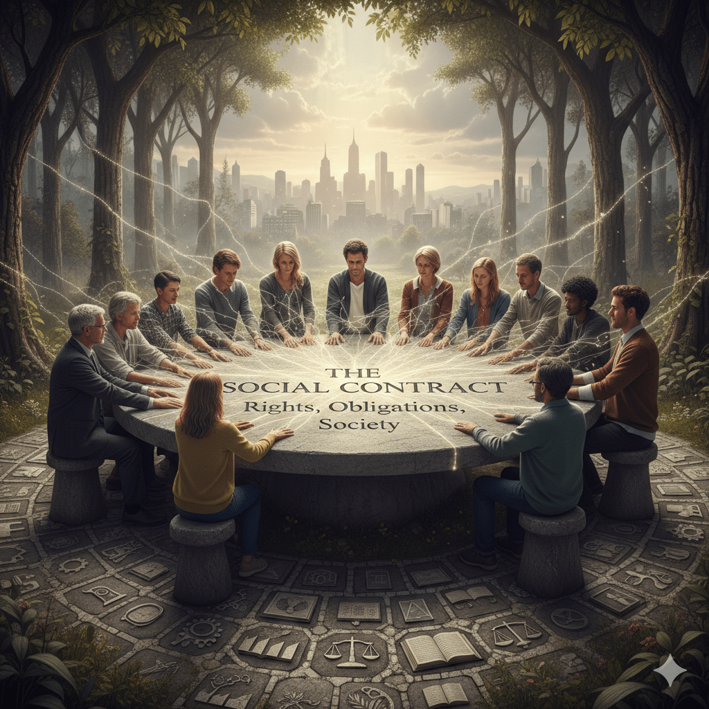 Sociological Visualization of the Social Contract and the State