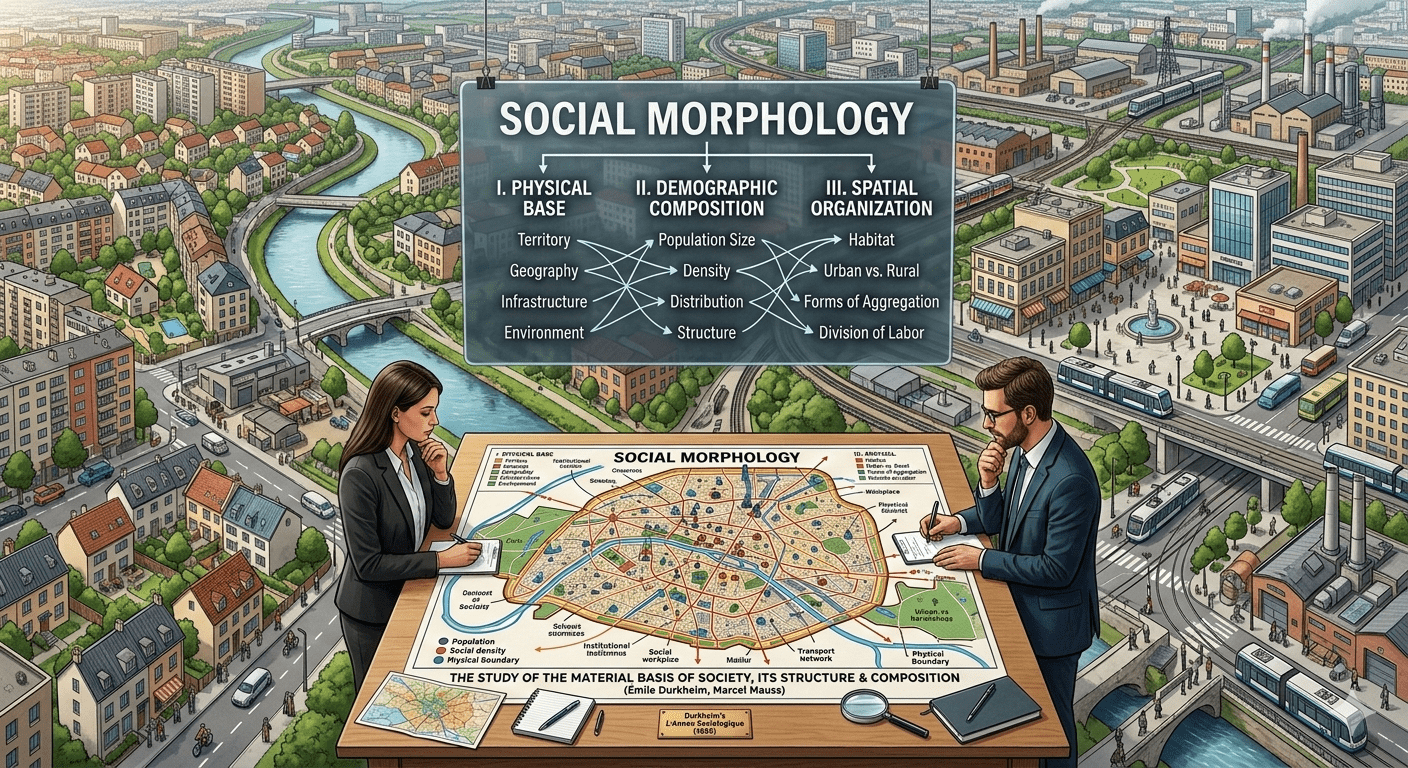 Sociological Visualization of Social Morphology and Urbanization