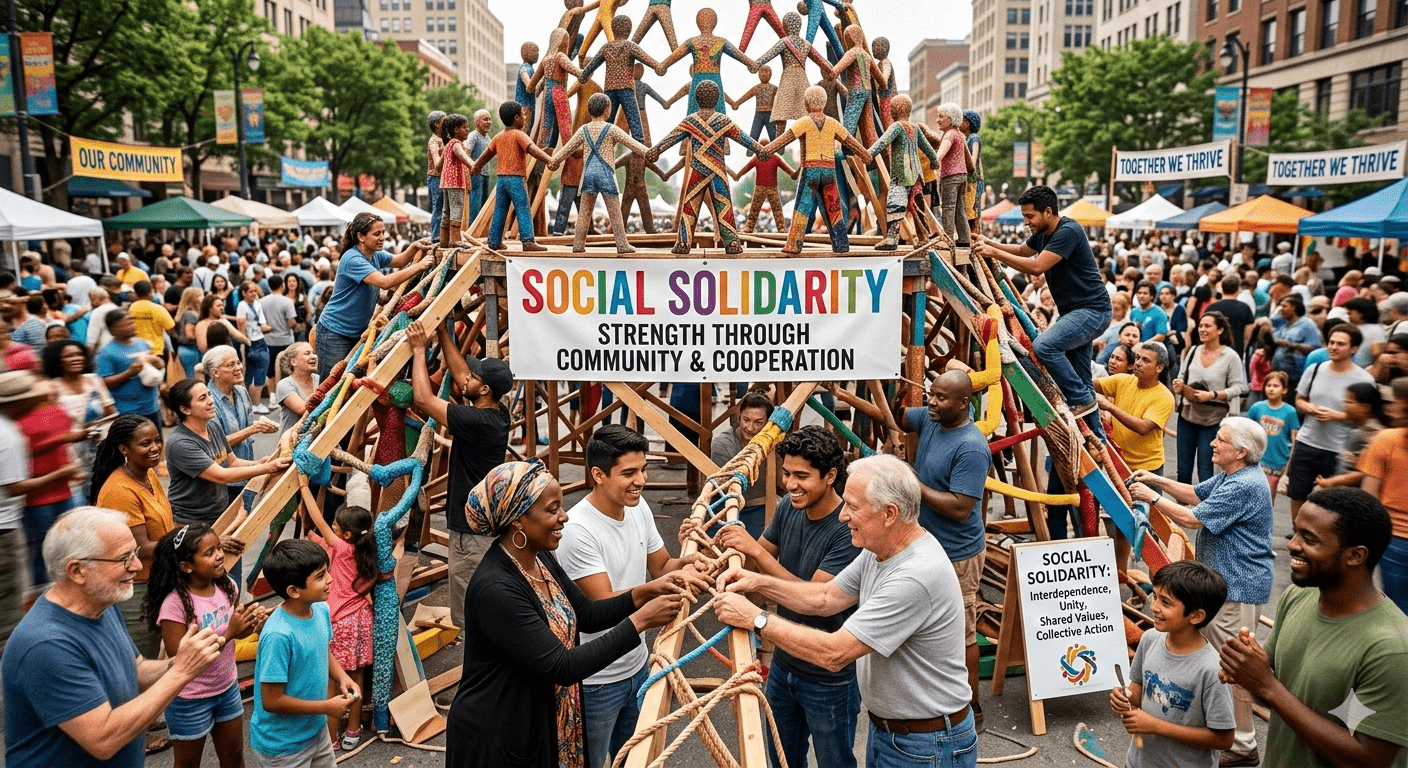 Sociological Visualization of Social Cohesion and Interdependence