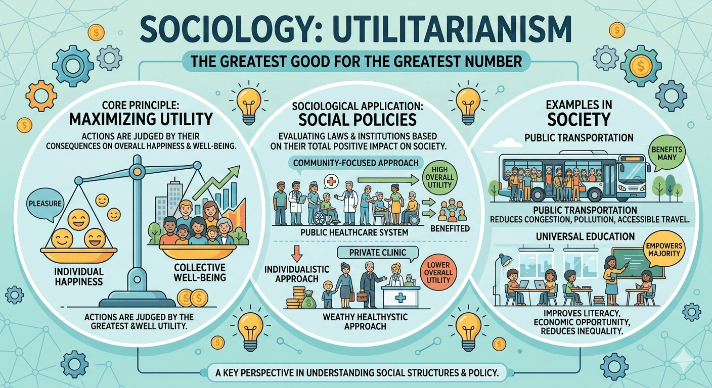 Sociological Visualization of Utilitarianism and Social Welfare